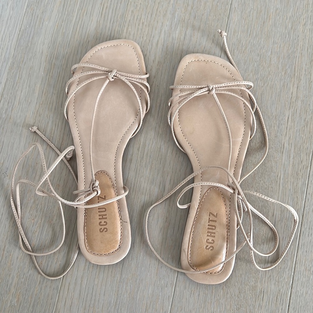COPY - Schutz Nude Strappy Sandals